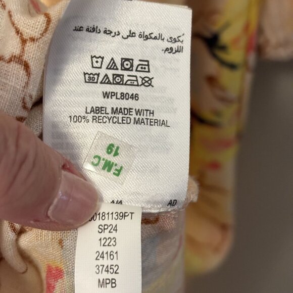 Style & Co. Floral Print Long Sleeve Button-Front Midi Dress Petite Medium - Picture 13 of 15